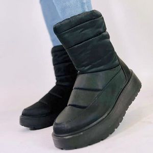 Black Winter Snow/Rain Platform Boots